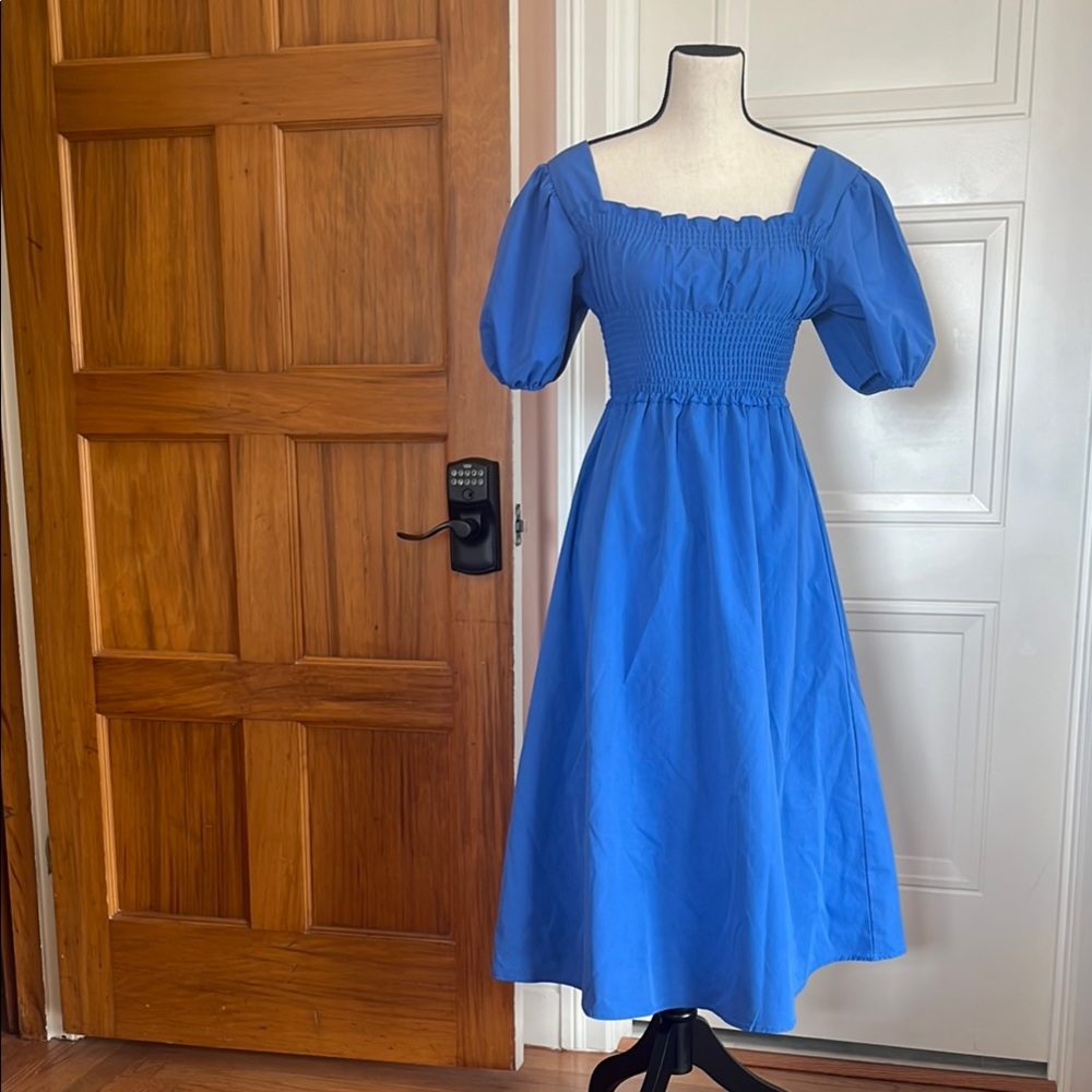 Elegant Blue Women's Dress